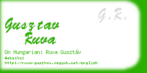 gusztav ruva business card